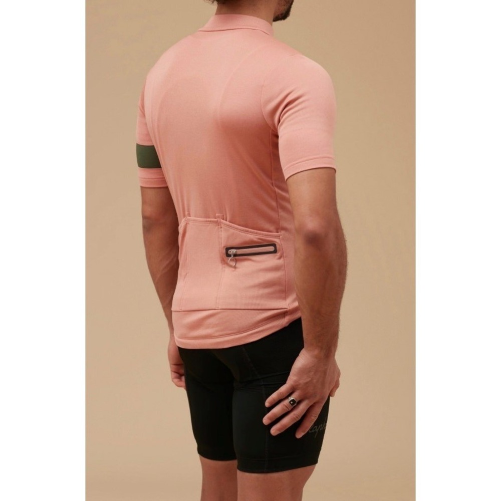 Rapha Classic Jersey II Mens Large Rose Full Zip Short Sleeve Cycling Wool Blend